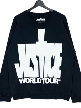Justin Beiber Justice World Tour Crewneck Sweatshirt, size L, NWOT